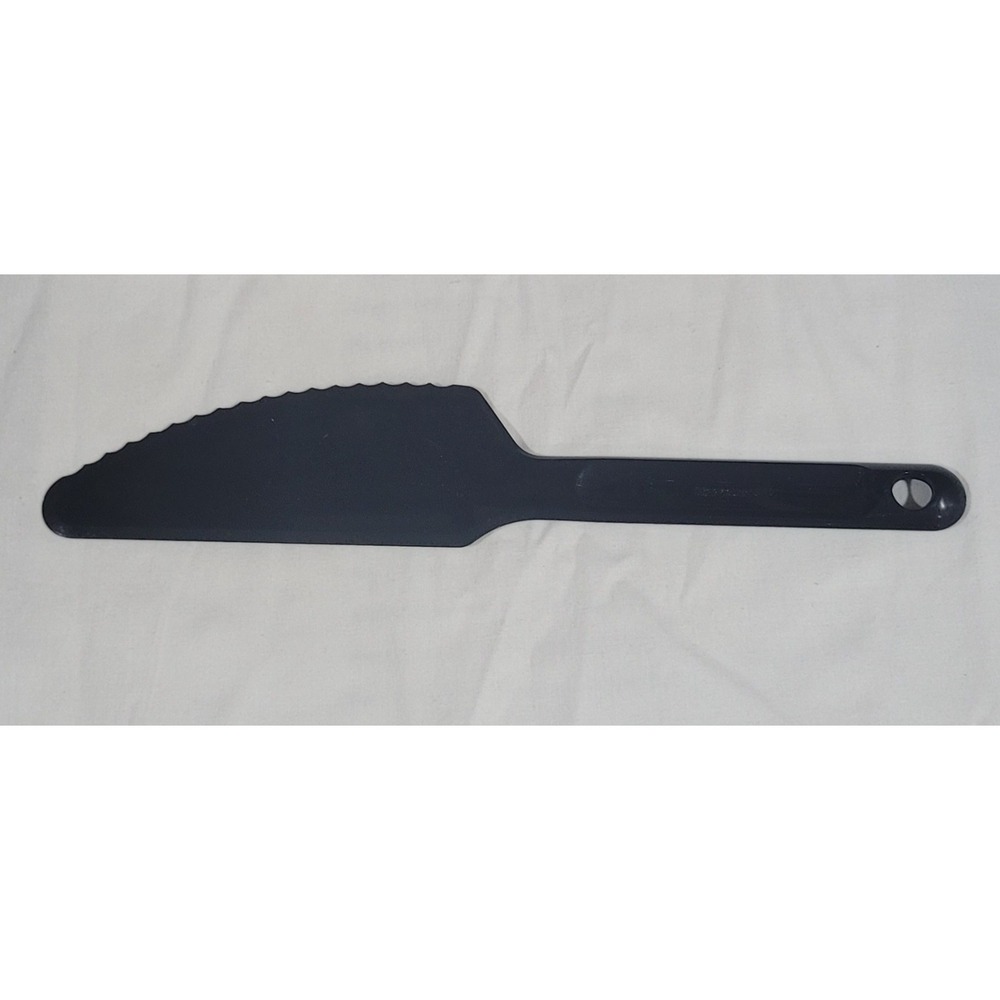 Vintage Tupperware Serrated Edge Cake Pie Cutter Knife-Black #1819